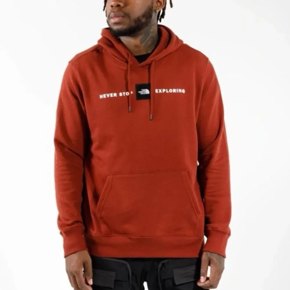 North Face Red’s Never Stop Exploring Hoodie Burnt Orange/Red Mens Size S